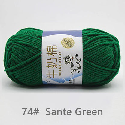50Gram/Set Milk Cotton Yarn Crochet Line High-quality 5 Strand Milk