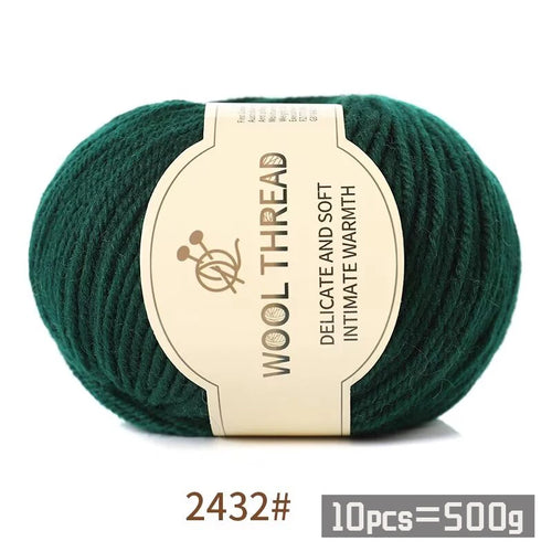 500g 290 Medium Coarse Combed Alpaca Wool Yarn, Autumn and Winter Warm
