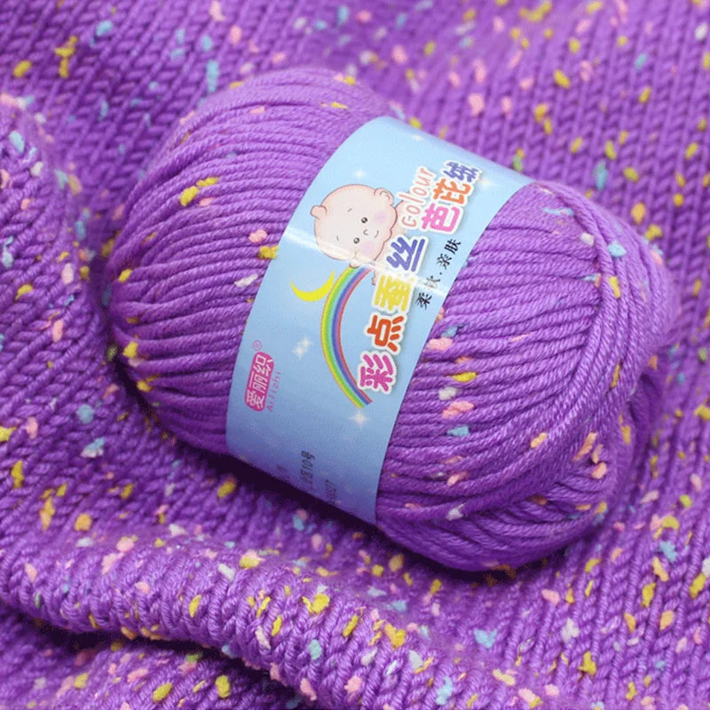 High Quality Worsted Wool Thread Colorful Eco-dyed Needlework Baby
