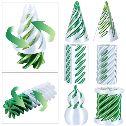 3D Printed Spiral Cone Fidget Toy Impossible Passthrough Pyramid