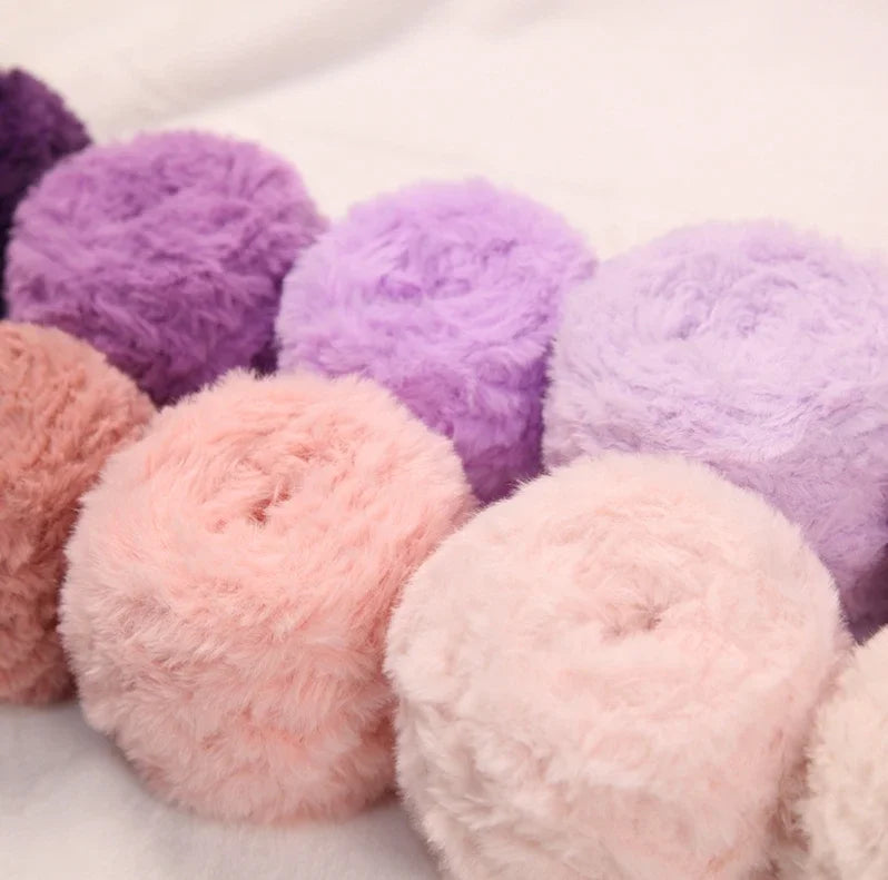 1 Skein 100 Grams Super Soft Fur Yarn Chunky Fluffy Faux Fur Yarn