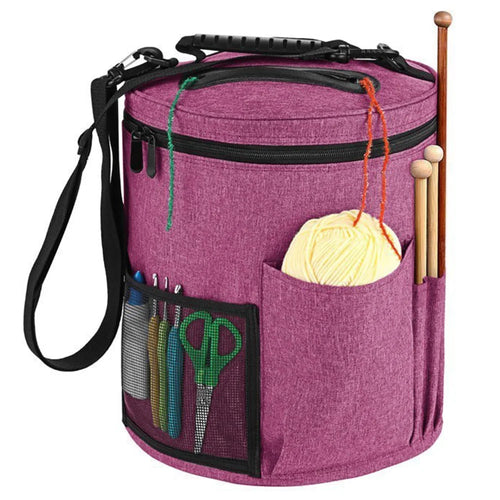 Large Capacity Crochet Bag Portable Yarn Organizer Knitting Tote