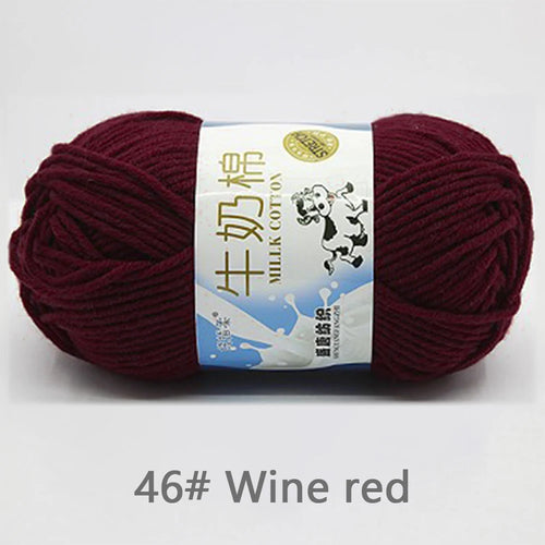 50Gram/Set Milk Cotton Yarn Crochet Line High-quality 5 Strand Milk