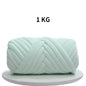 1KG 1000G Super Velvet Chunky Yarn Thick Bulky Giant Thread White Bag