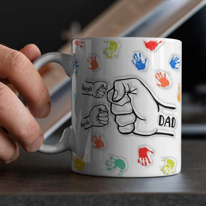 Personalized Dad Mug for Father's Day Custom Name Coffee Cup with 3D