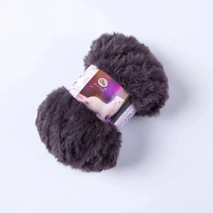 Skeins Faux Fur Yarn Soft Fluffy for Crocheting Fur Mink Hat Hand