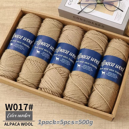 500g alpaca wool yarn, coarse yarn, hand woven to make warm and