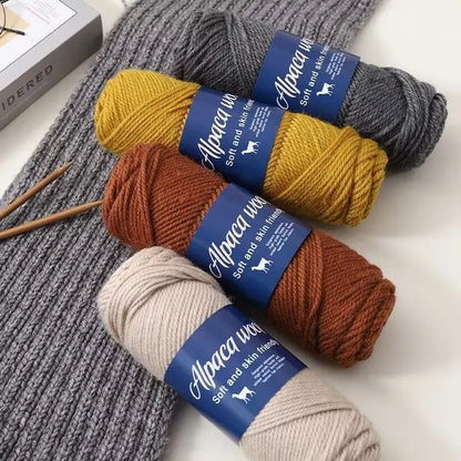 500g alpaca wool yarn, coarse yarn, hand woven to make warm and
