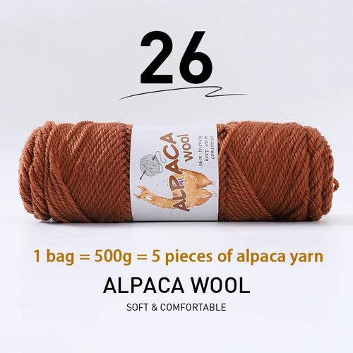 500g High-Quality Alpaca Wool Yarn 245 Thick Wool Yarn Casual Knitting