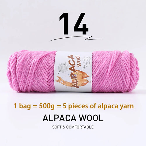500g High-Quality Alpaca Wool Yarn 245 Thick Wool Yarn Casual Knitting