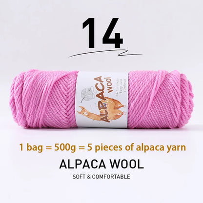 500g High-Quality Alpaca Wool Yarn 245 Thick Wool Yarn Casual Knitting