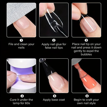 120 Pieces of Transparent Coffin/Almond/Fine High