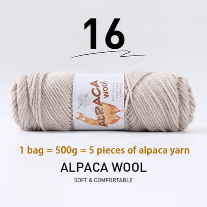 500g High-Quality Alpaca Wool Yarn 245 Thick Wool Yarn Casual Knitting