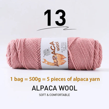 500g High-Quality Alpaca Wool Yarn 245 Thick Wool Yarn Casual Knitting