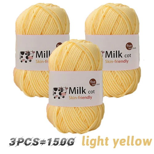 150g milk yarn handmade medium coarse DIY weaving yarn ball for
