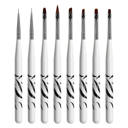 5/20Pcs Nail Art Brush Design Tip Painting Drawing Carving Dotting Pen