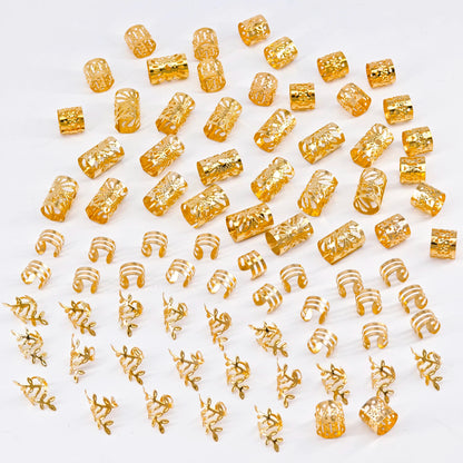 80pcs Dreadlock Hair Jewelry Accessories Hair Rings Set For Music