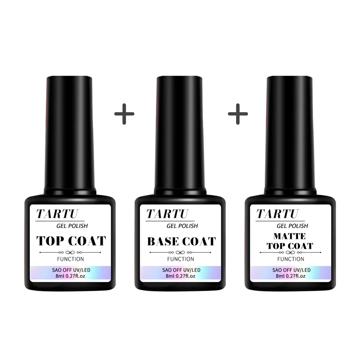 1pc/2pcs/3pcs 8Ml Functional Gel Nail Art Set with Base Coat and