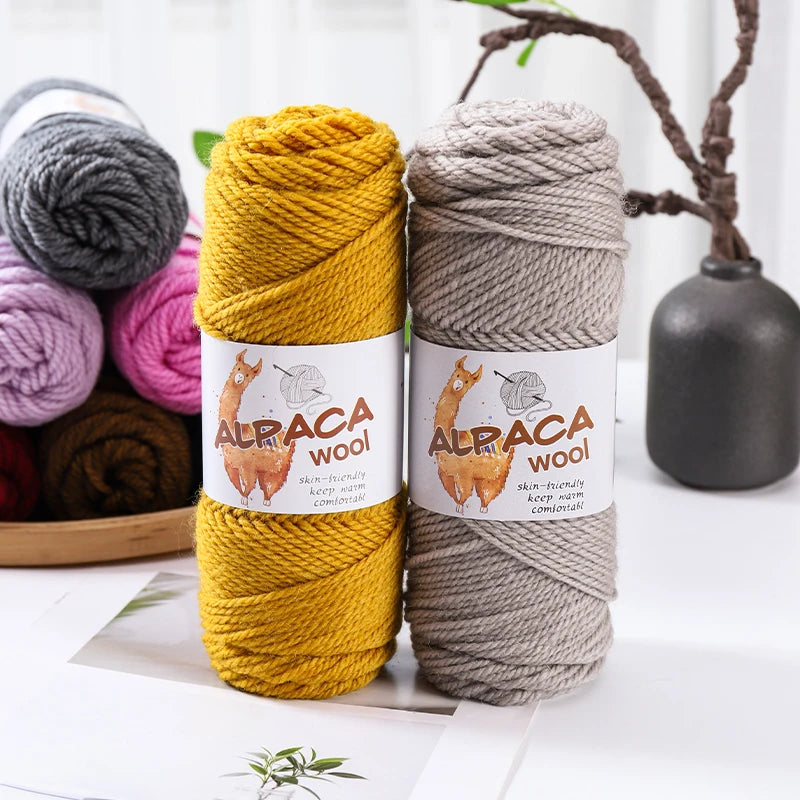 500g High-Quality Alpaca Wool Yarn 245 Thick Wool Yarn Casual Knitting