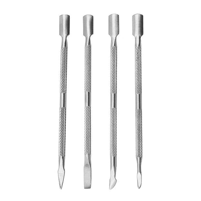 Double-ended Stainless Steel Cuticle Pusher Dead Skin Push Remover For