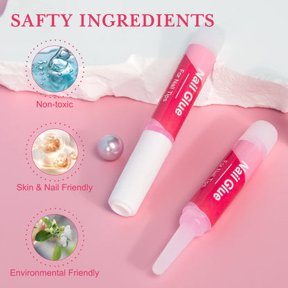 14PCS Nail Glue for Press on Nails for Nail Tips Acrylic Nail Glue