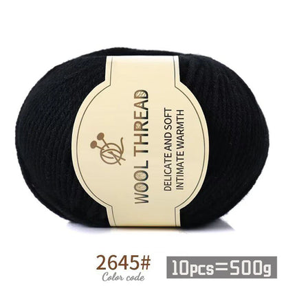500g 290 Medium Coarse Combed Alpaca Wool Yarn, Autumn and Winter Warm
