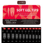 550pcs Soft Gel Nail Tips Medium Short Almond Coffin Full Cover Matte