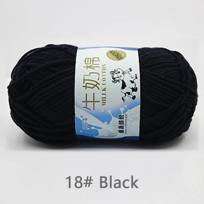 50Gram/Set Milk Cotton Yarn Crochet Line High-quality 5 Strand Milk