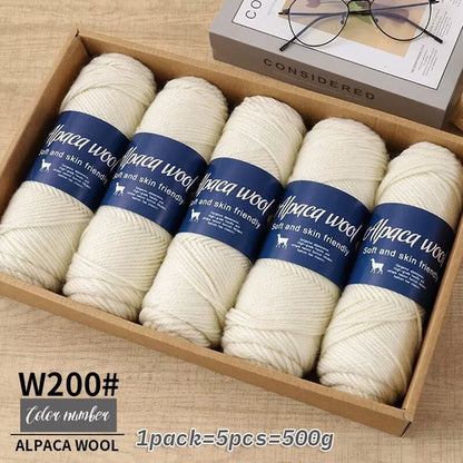 500g alpaca wool yarn, coarse yarn, hand woven to make warm and