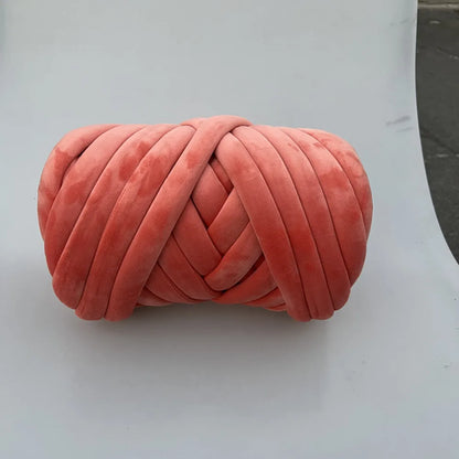 1KG 1000G Super Velvet Chunky Yarn Thick Bulky Giant Thread White Bag