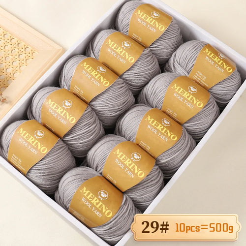 500g of High-Quality 212 Medium-Fine Alpaca Wool Yarn 10 pack