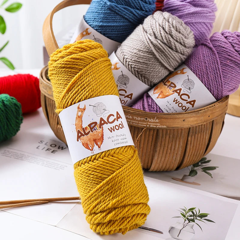 500g High-Quality Alpaca Wool Yarn 245 Thick Wool Yarn Casual Knitting