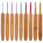9Pcs Bamboo Crochet Hooks Set Lace Crochet Needles 2.0mm 6.0mm