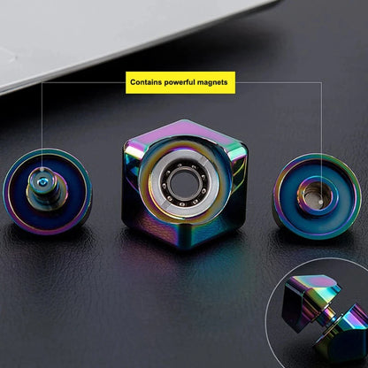 Alloy Cube Spinner Fingertip Gyroscope Fidget Anti Stress Toys Adult