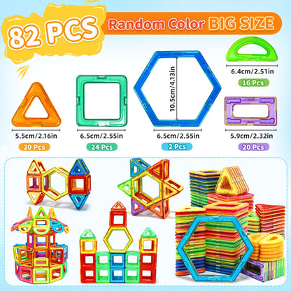 DIY Magnetic Block, Large STEM Construction Toy Set, Educational