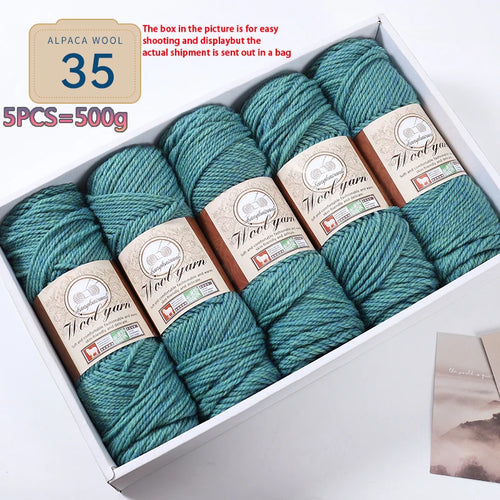 500g 1 Large Bag of Alpaca Wool Chunky Knitting Yarn, Handmade