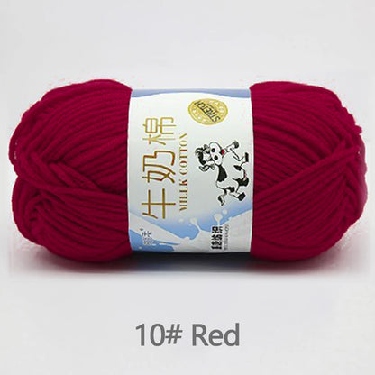 50Gram/Set Milk Cotton Yarn Crochet Line High-quality 5 Strand Milk