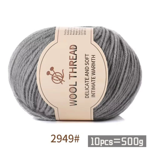 500g 290 Medium Coarse Combed Alpaca Wool Yarn, Autumn and Winter Warm