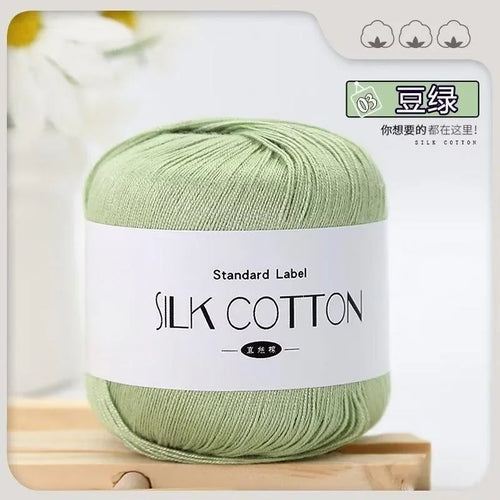 50g/PC Silk Lace Cotton Milk Crochet Yarn Baby Hand-Knitted Warm Soft