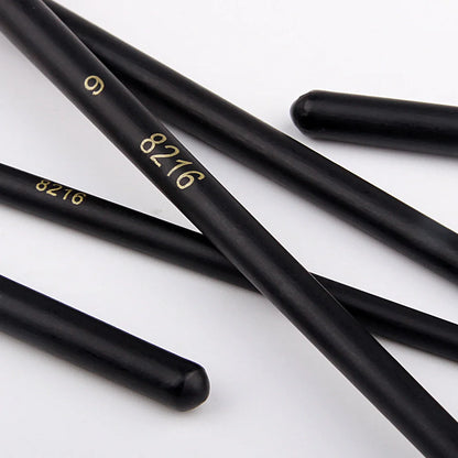 12 PCS Nylon Bristle Brushes Set for Artists And Amateurs - Flat