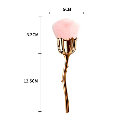 Pink Rose Soft Brush For Manicure Nail Art Dust Brush Nail Dust Brush