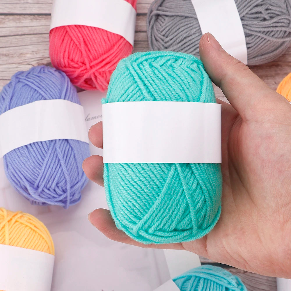 25(50)pcs/bag 4 Ply Milk Cotton Yarn For Hand Knitting Crocheting