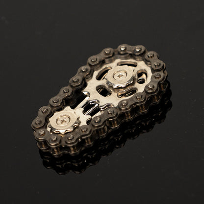 Bicycle Chain Finger Spinner, Silent CNC Machined Stainless Steel Gear