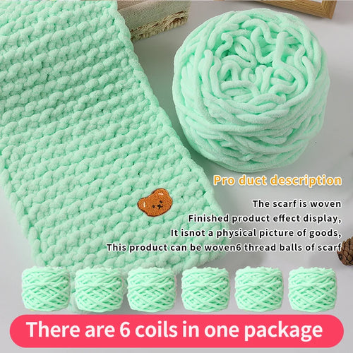 6 Thread Balls+1 Teddy Bear Jewelry Handmade Gift Woven Scarf Thread