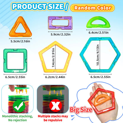 DIY Magnetic Block, Large STEM Construction Toy Set, Educational