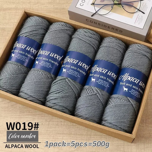 500g alpaca wool yarn, coarse yarn, hand woven to make warm and