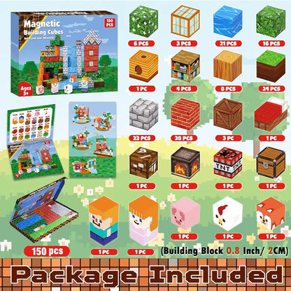 Magnetic Building Blocks Mine World Magnet Cube for Stacking