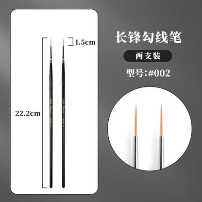 1/2/3/5pcs Rigger Artist Paint Brush Extra Long Fine Point Liner Tip