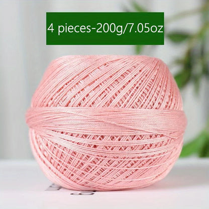 1PC Premium Mercerized Silk Lace Yarn Bundle-Soft, Durable, Vibrant