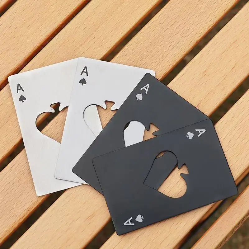 Stainless Steel Spades A Winemaker Bottle Opener Playing Cards Bottle